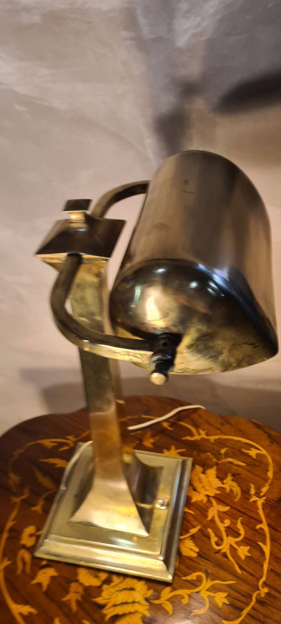 Art Deco brass desk lamp from the 1930s to 1950s, electric OK, h43x30