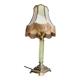 Large vintage lamp in green onyx and gilded brass - vintage lampshade