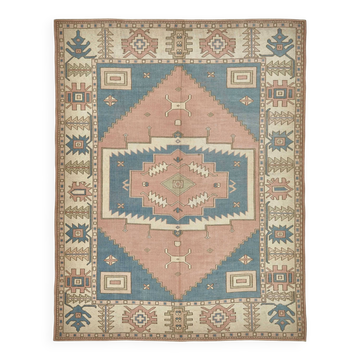 Tapis vintage anatolien turc 228 cm x 291 cm
