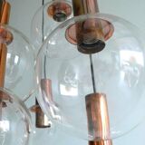 Large Copper & Glass Pendant Lamp from Raak, 1960s