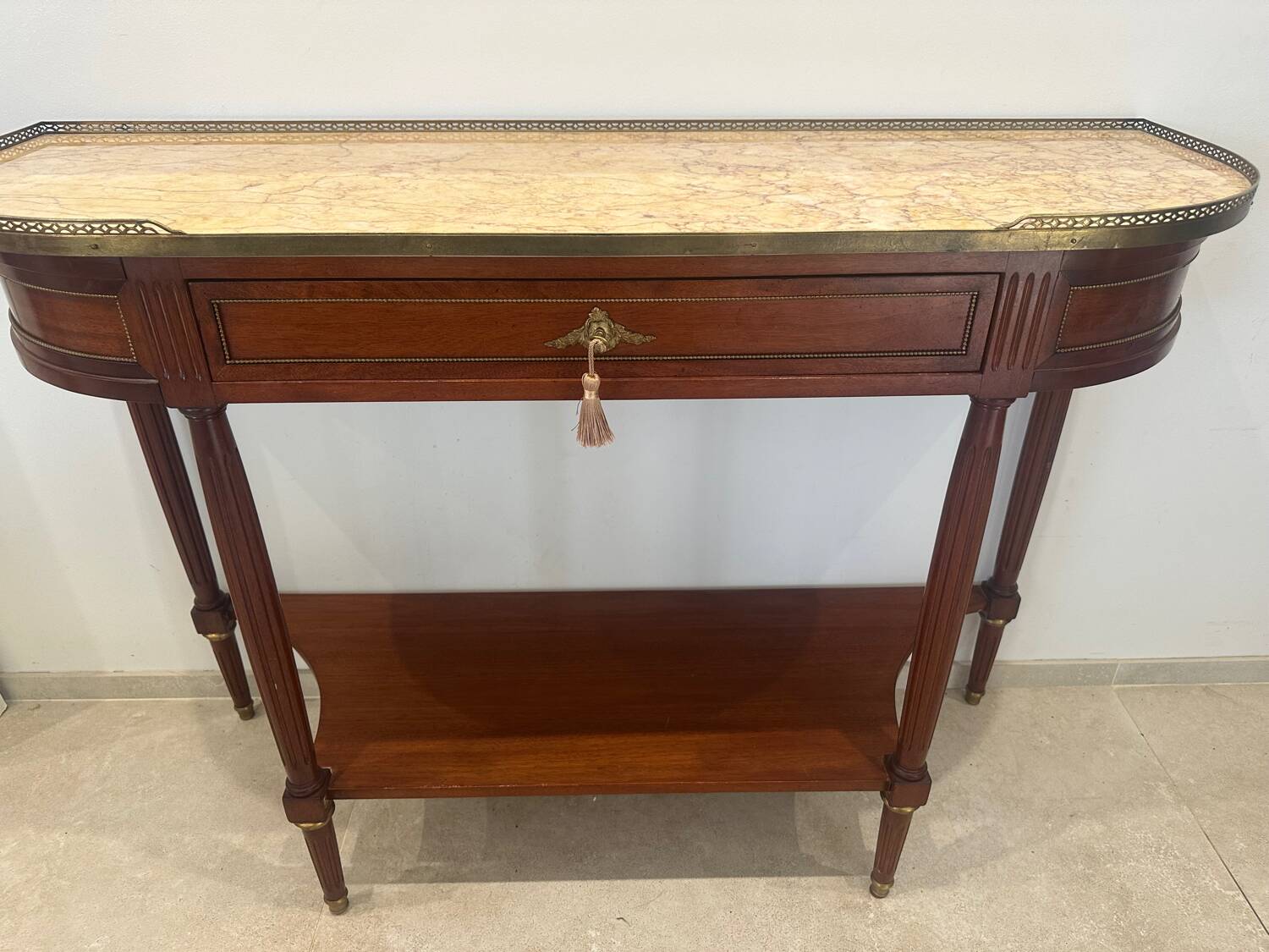 Louis XVI style mahogany console, 19th century