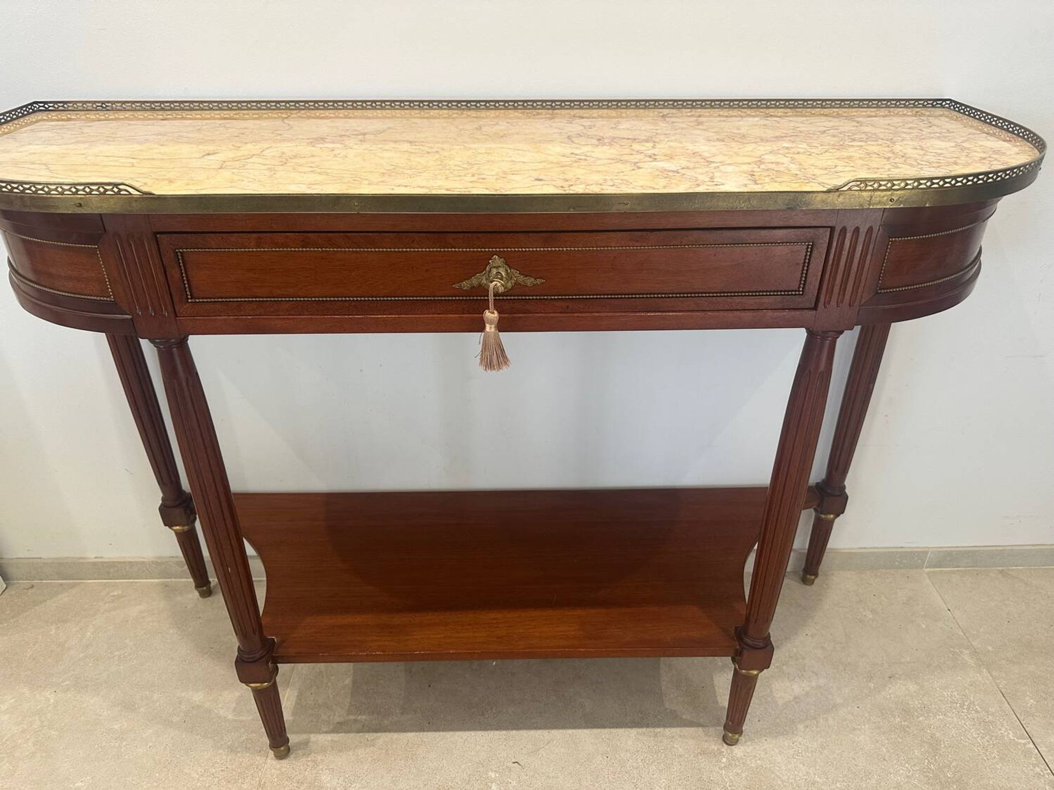 Louis XVI style mahogany console, 19th century