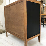 Commode vintage noire et bois
