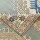 4x7 Oushak Light Green Oriental Vintage Rug, 128x206Cm
