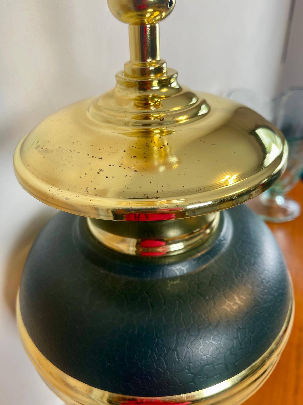 Vintage black and brass living room lamp