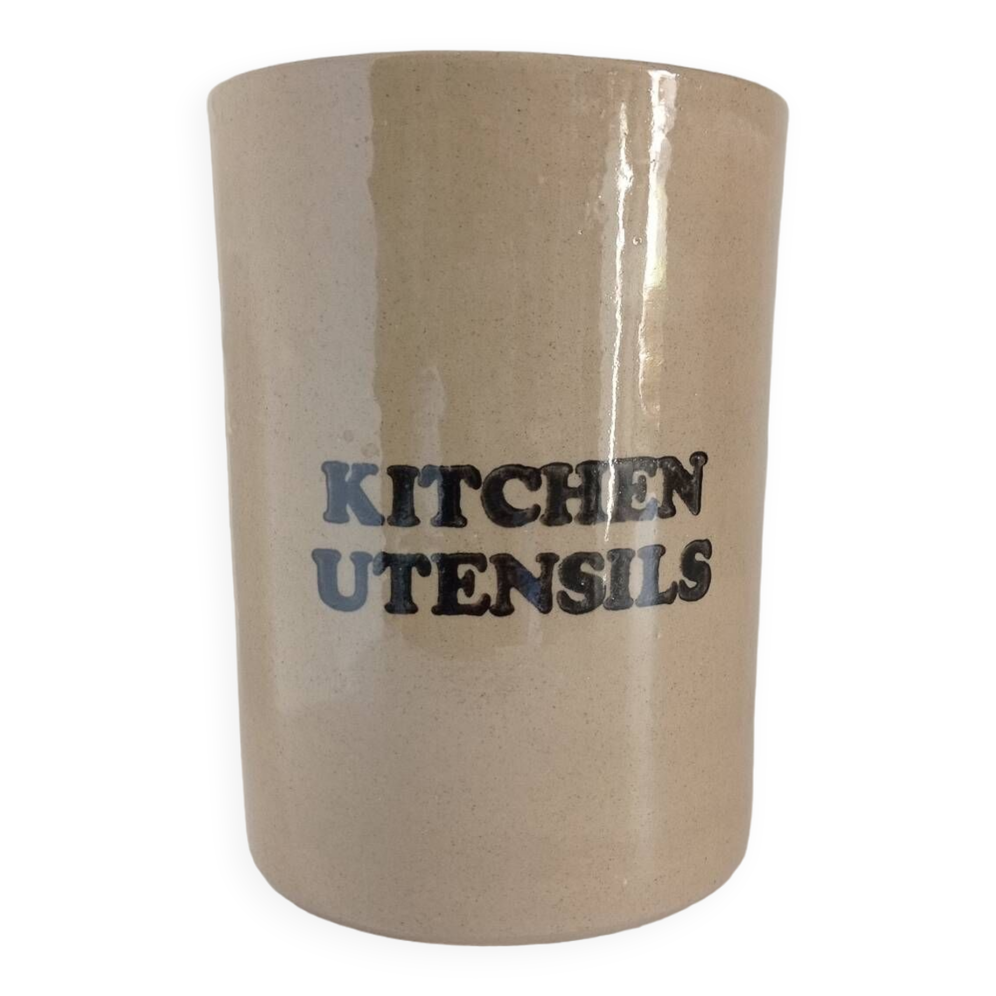 Stoneware utensil pot