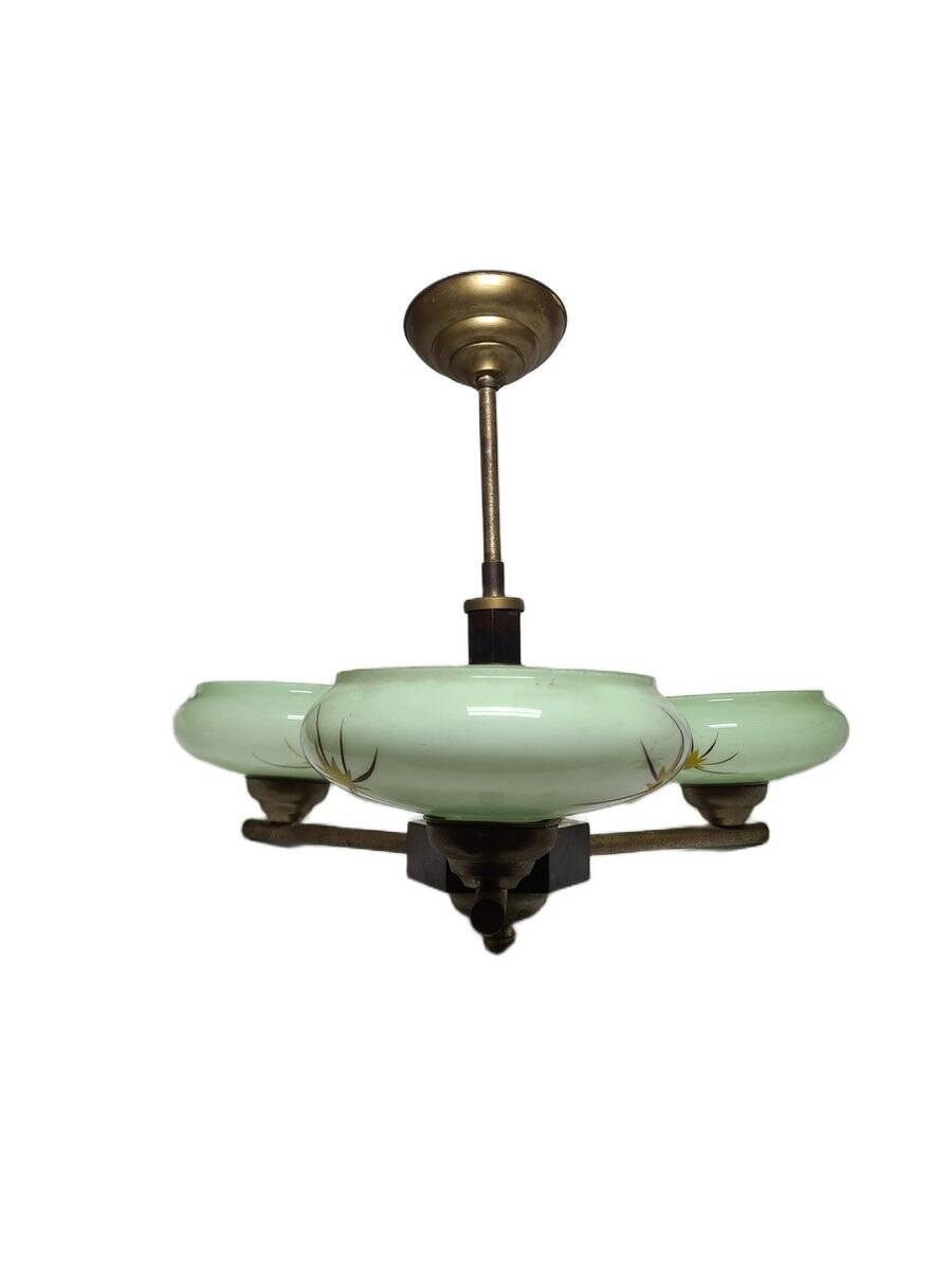Art Deco style bakelite chandelier, Poland, 1950s