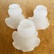 Set of 3 Antique Glass Frosted Shade Tulips - Wheat Ear Pattern