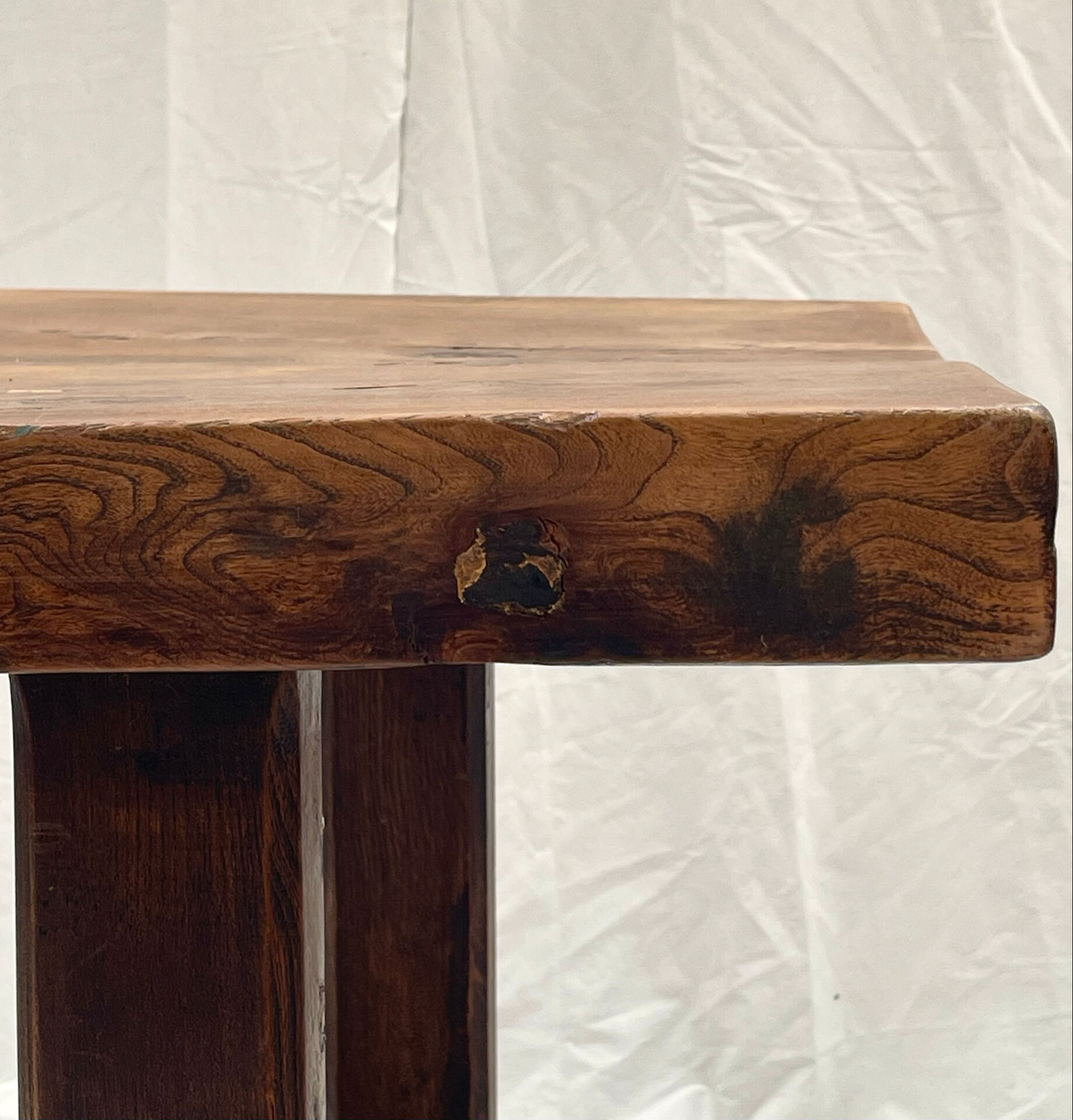 Solid elm farmhouse table