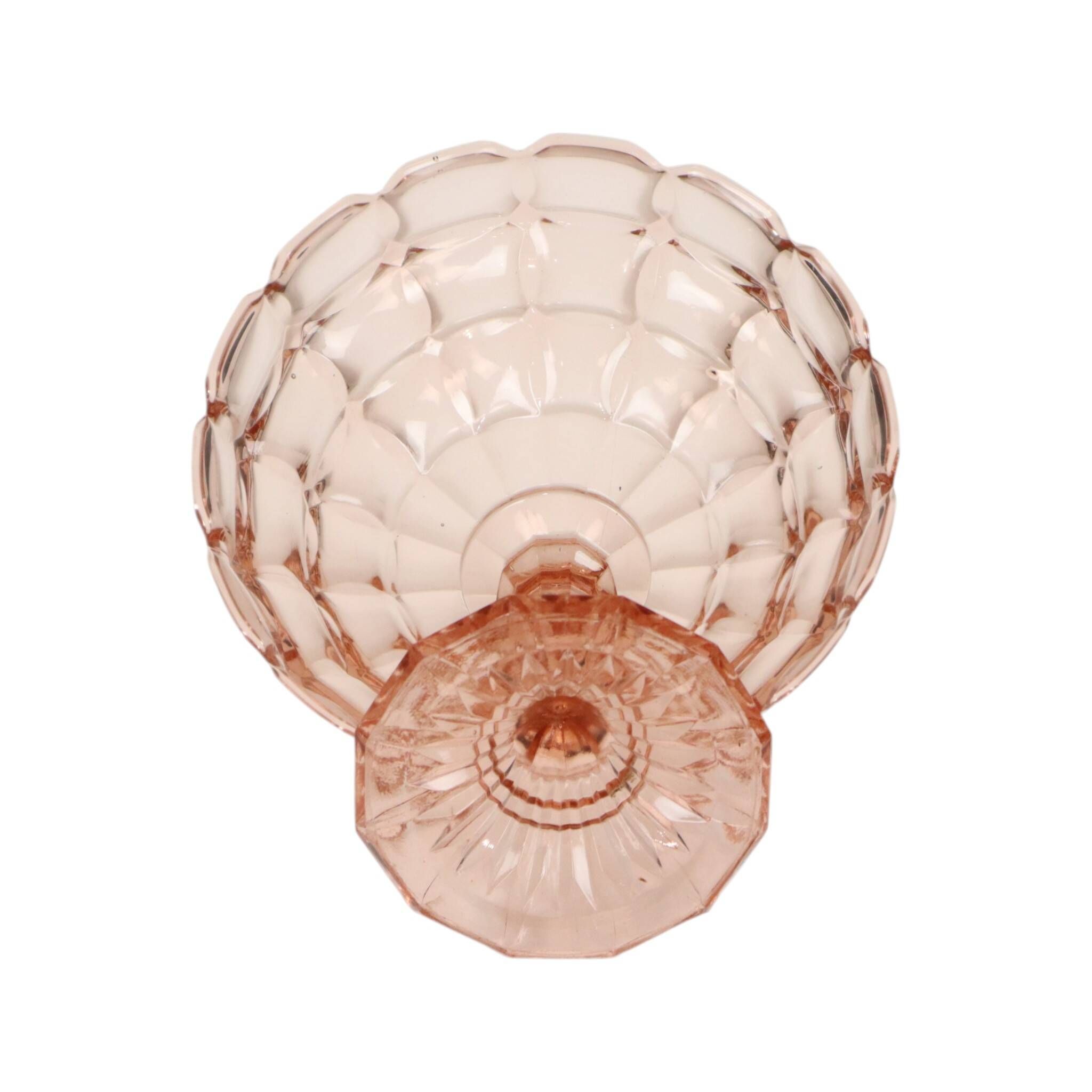 Art Deco Pink Rosaline Pressed Glass Fruit Bowl – Scailmont
