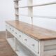 Large Vintage French Painted Wooden Grocery Store Cabinet, 1920