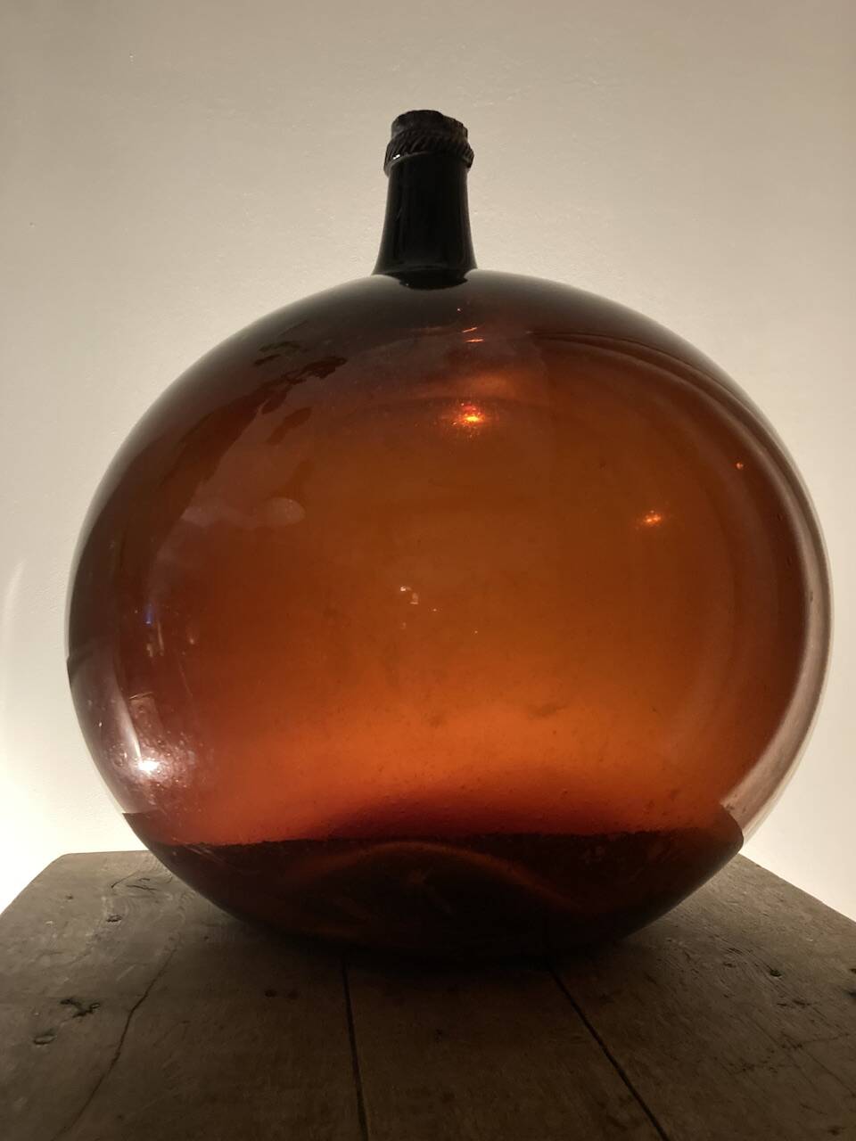 Amber demijohn 50l late 19th century