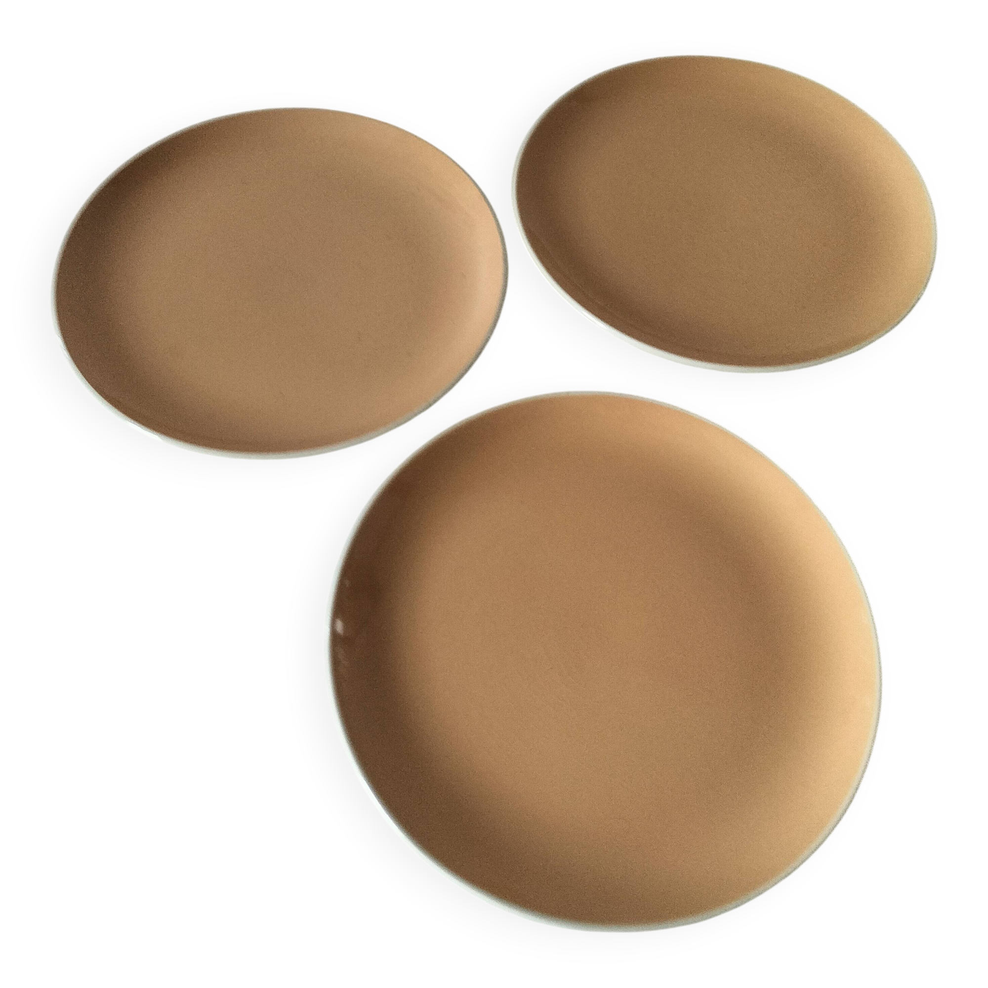 Set of three dessert plates Villeroy & Boch Mettlach powder pink