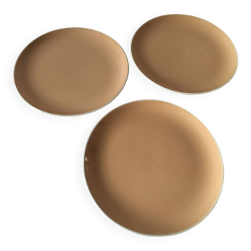 Trio d’assiettes à dessert Villeroy & Boch Mettlach rose poudré