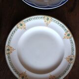 6 mismatched flat plates Fontanges Marsac Longwy Digoin