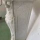 Louis XV style fireplace in white Carrara marble 19th century
