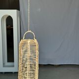 Small lantern-shaped rattan suspension H35 D15
