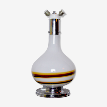 Lampe Bicolore Murano Mazzega, Italie, 1970