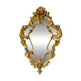 Antique Baroque mirror with gilded metal panels