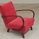 H410 Type C Powder Pink Armchair by Jindrich Halabala for Thonet 1930
