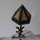 Arts & Crafts wrought iron dragon table lamp | Italy | 1910s