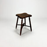 Antique oak bubble leg plantstand, 1920s