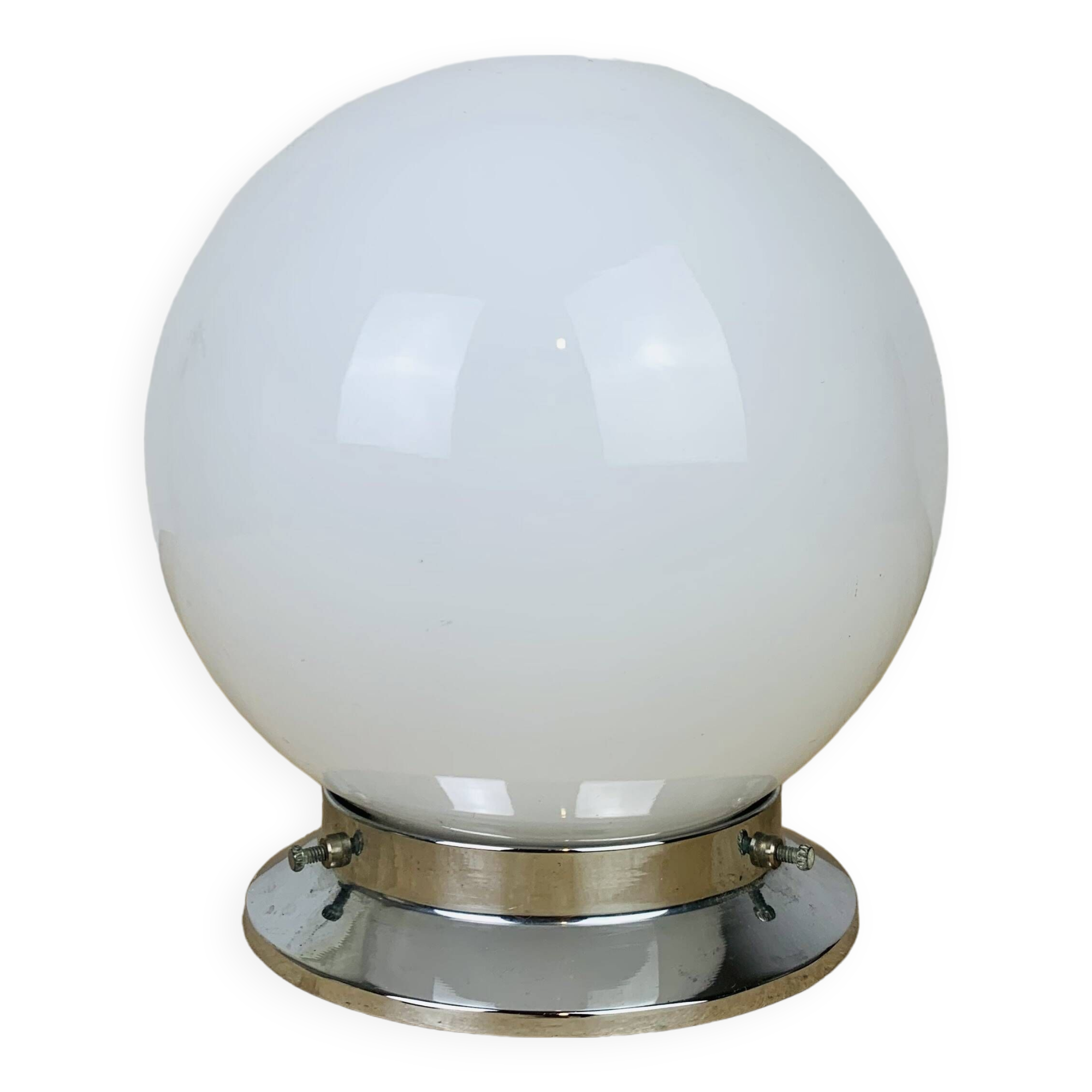 Art deco opaline globe wall light