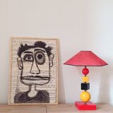 Vintage 80s colorful lamp