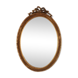 Mirror gilded wood beveled napoleon 50x71cm