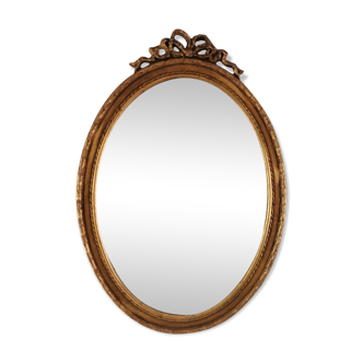 Mirror gilded wood beveled napoleon 50x71cm