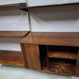 Modular shelving system in rosewood by Kai Kristiansen, Denmark, 1960s.