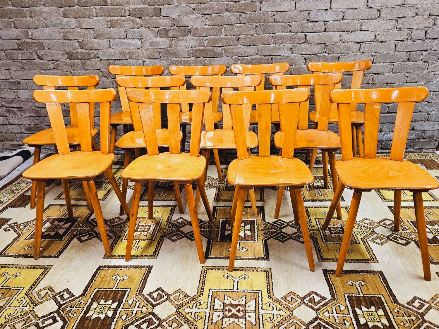 Set of 12 vintage bistro chairs
