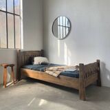 Brutalist Aranjou elm bed