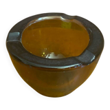 Cendrier Ancien Verrerie BROSSE Vieux Rouen Verre Moulé France Vintage