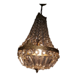 Balloon chandelier in bronze and crystal