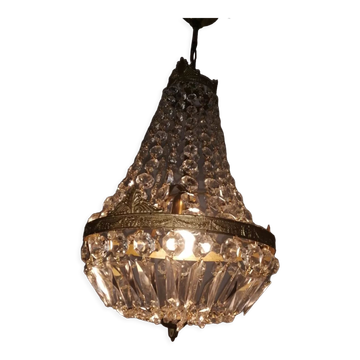 Balloon chandelier in bronze and crystal