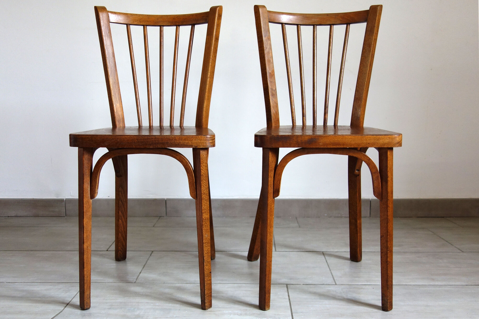 Pair of Baumann bistro chairs 50s/60s