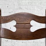 Set of 4 1950s farmhouse and country style chairs in oak with p seat