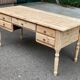 Scandinavian cocktail desk renovated in solid wood from the 90s.