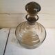Old deco carafe art service & 12 smoked glass glasses vintage table art