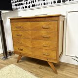 Vintage chest of drawers compass feet