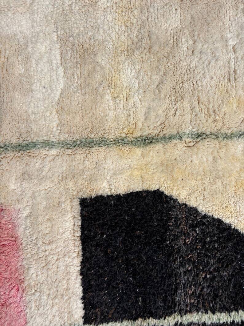 Grand tapis marocain - tissé à la main en pure laine berbère - 3X2m