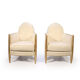 Paire de fauteuils Art déco en bois doré Parcel
