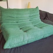 Togo sofa 2 places rehoussé to nine Alcantara Emerald Green