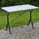 Godin bistro table in cast iron and white marble