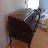 Cylinder desk with display case