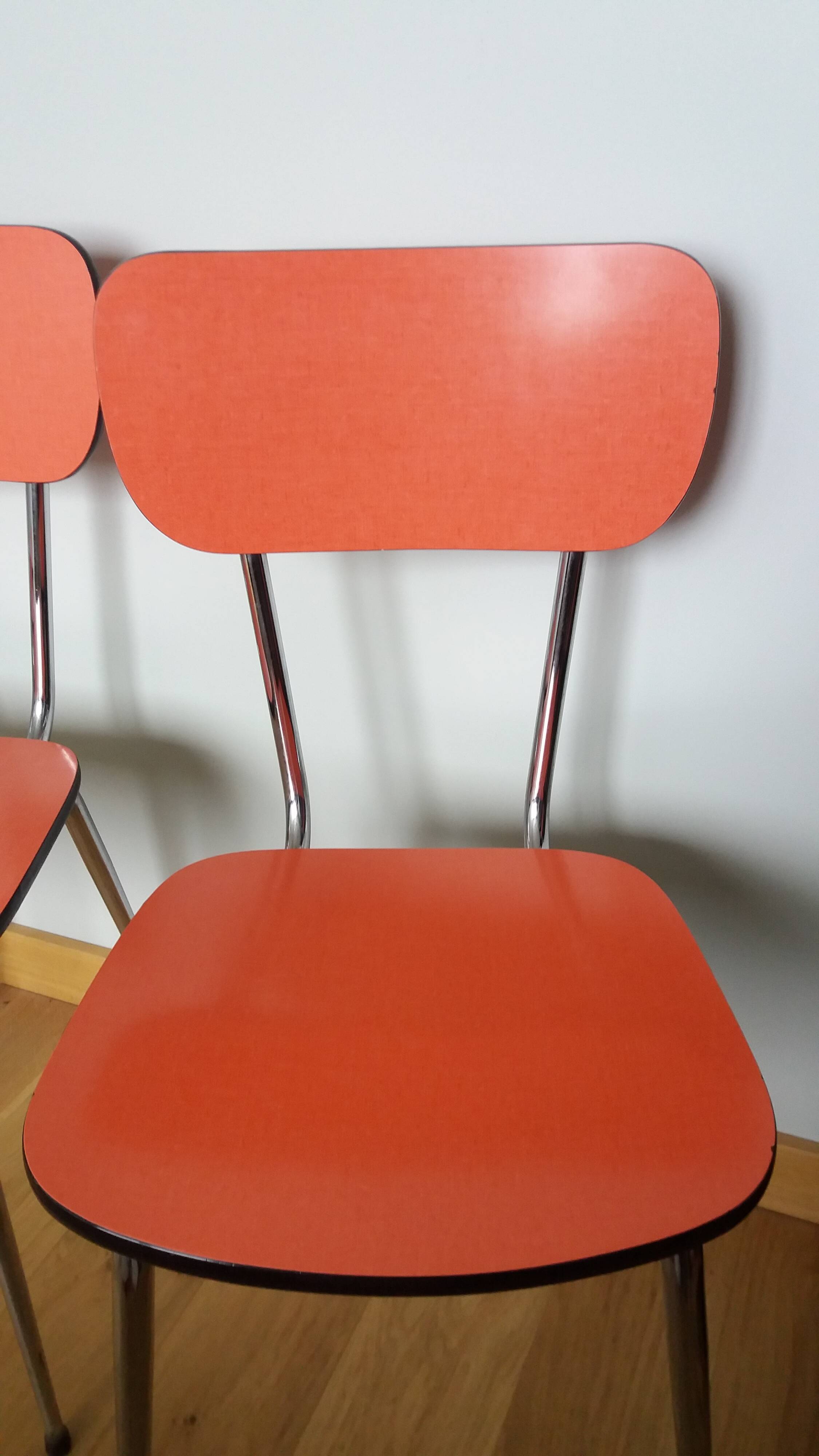 Chairs in formica and chrome metal