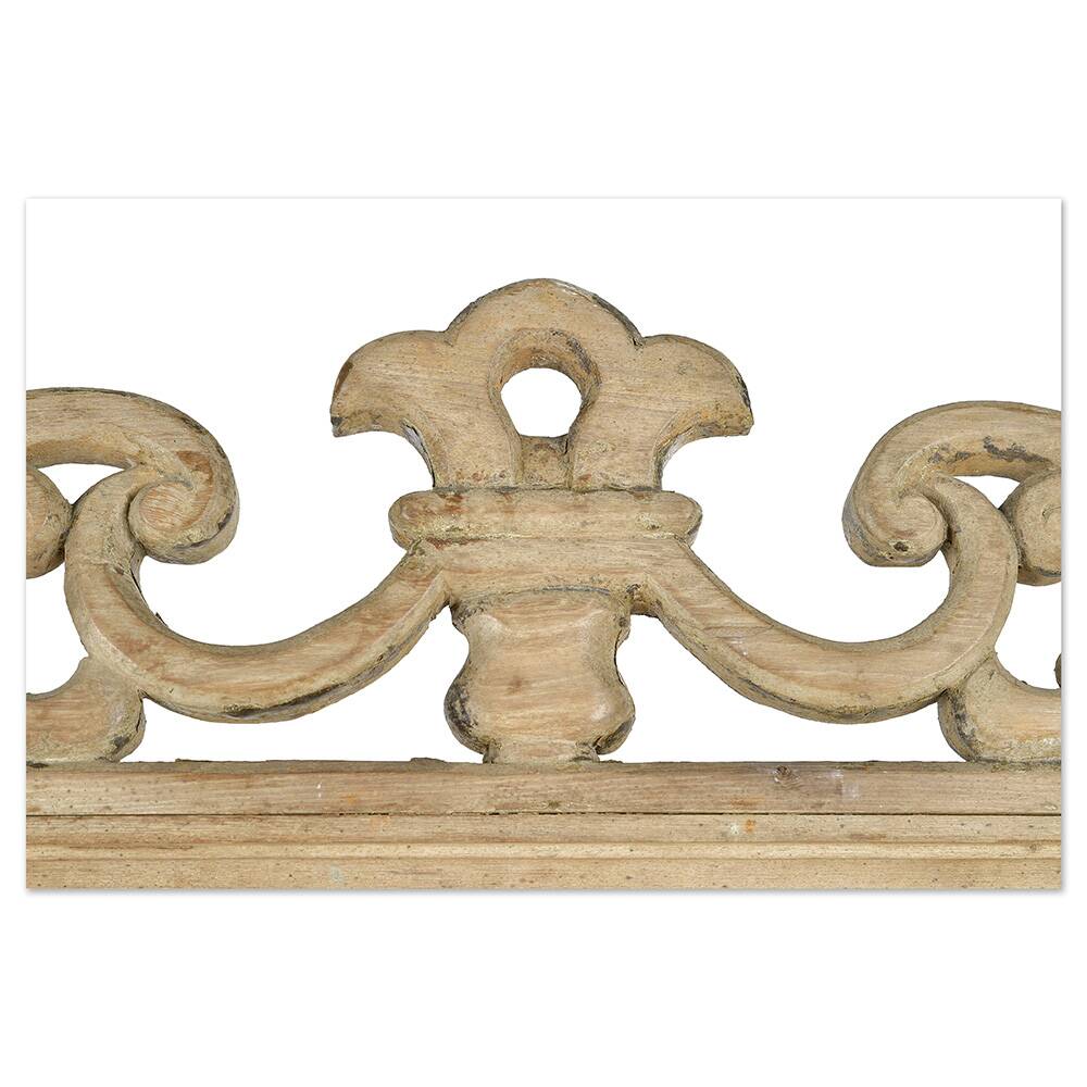 Antique Indian double-leaf door in carved solid wood