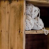 Factory locker cabinet, wood and green