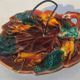 Vintage enamelled ceramic plate Vallauris